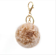 Cute Faux Fur Fluffy Fuzzy Pom Pom Keychain